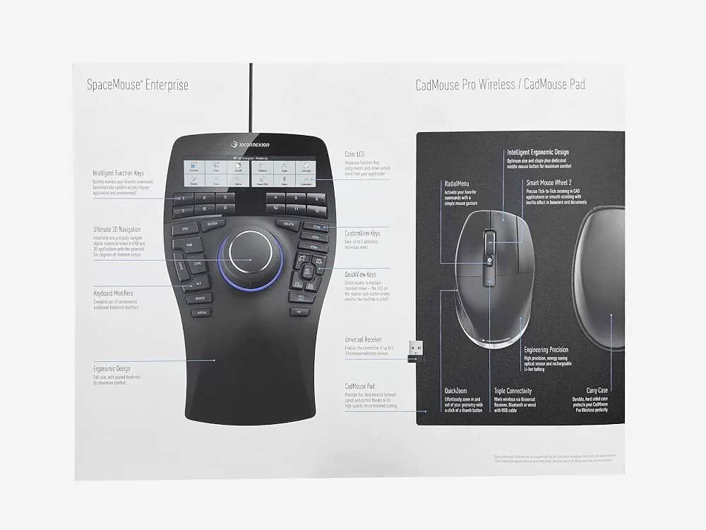 3Dconnexion Enterprise Kit 2 – 3D Mouse & Keyboard for CAD